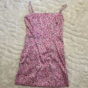 Aritzia Pink Floral Mini Dress
